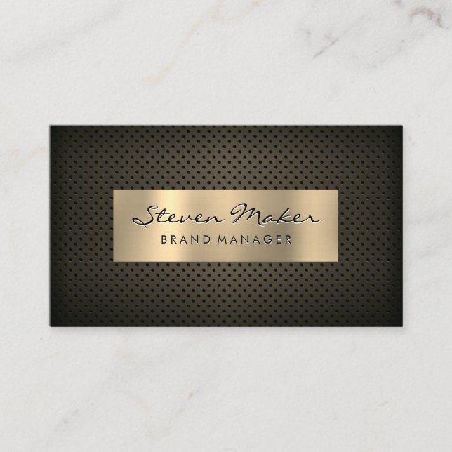 Sepia Guld Metallic Banner | Nät med hög prestanda Visitkort (Framsida)