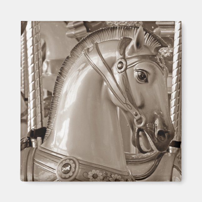 Sepia Horse Magnet (Framsidan)