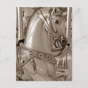 Sepia Horse Vykort