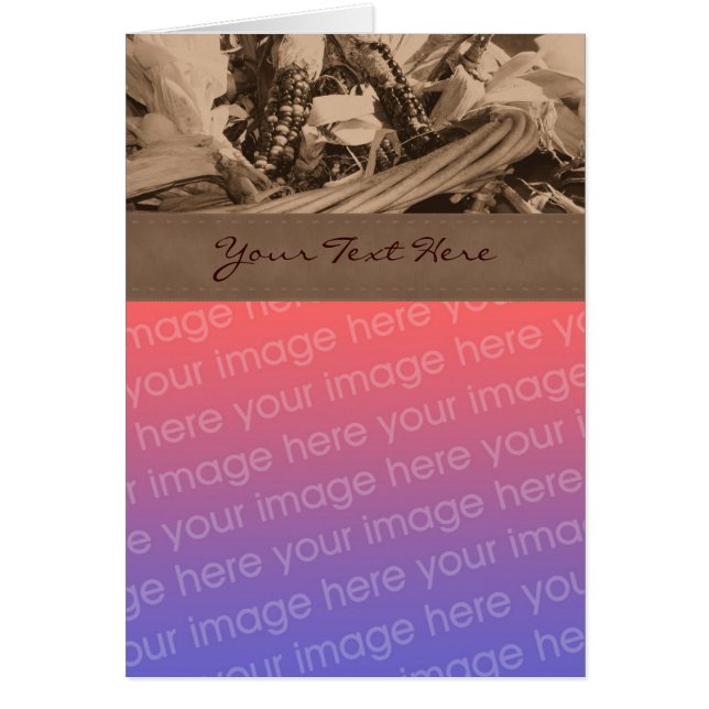 Sepia inskt höstfoto i Maj Hälsningskort (Framsidan)