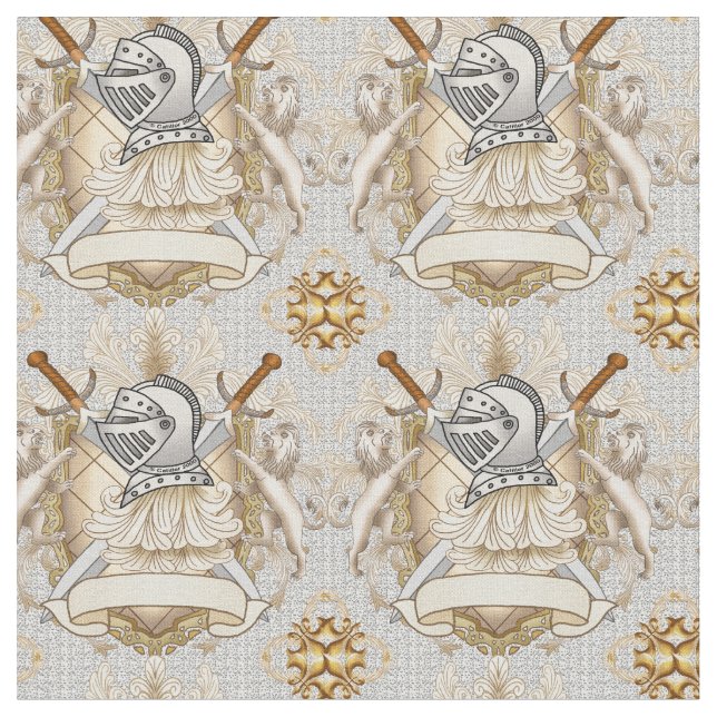 Sepia knight Shield Tyg (Närbild)