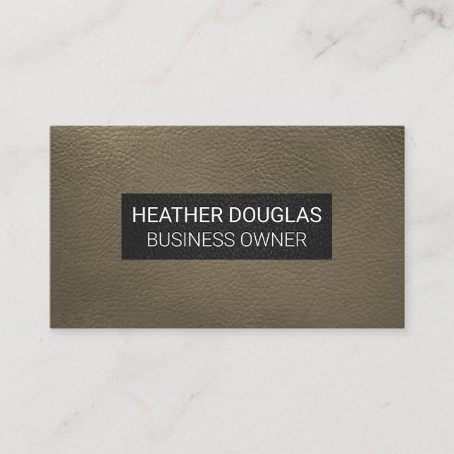 Sepia Leather Background Visitkort (Framsida)