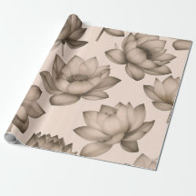 Sepia Lotus Wrapping Papper