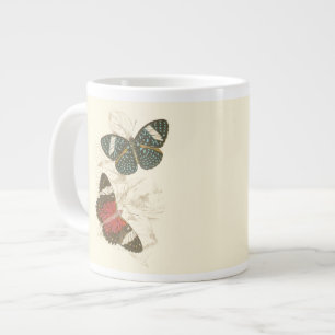 Sepia Löv med färgade fjärilar Jumbo Mugg