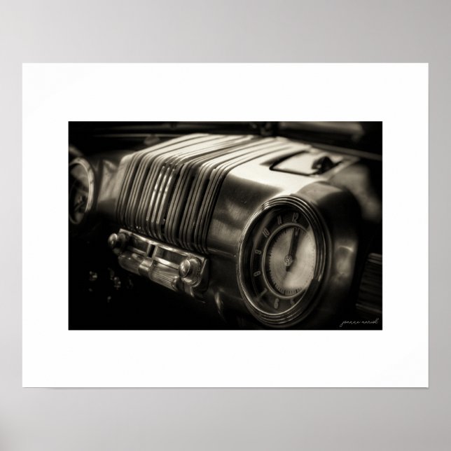 Sepia Mercury Eight Dashboard Affisch Print (Framsidan)