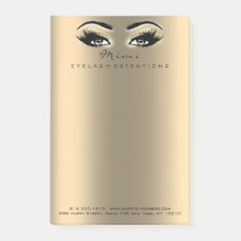 Sepia Metallic Makeup Namn Webben Telefonnummer Post-it Block