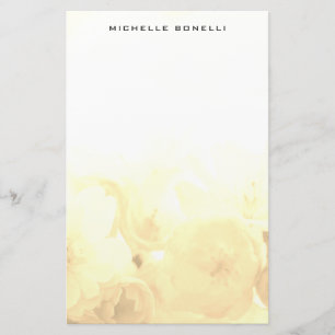 Sepia Modern Minimalistisk Professionell Blomdesig Brevpapper