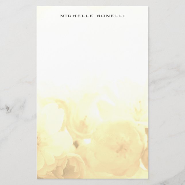 Sepia Modern Minimalistisk Professionell Blomdesig Brevpapper (Framsida)