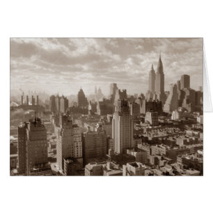 Sepia New York City Hälsningskort