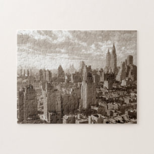 Sepia New York City Old Vintage Retro Pussel
