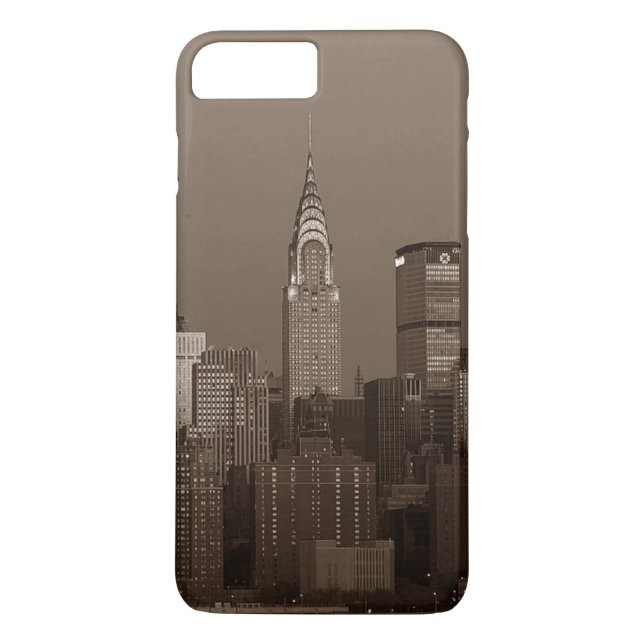 Sepia New York City Skyline Case-Mate iPhone Skal (Baksida)