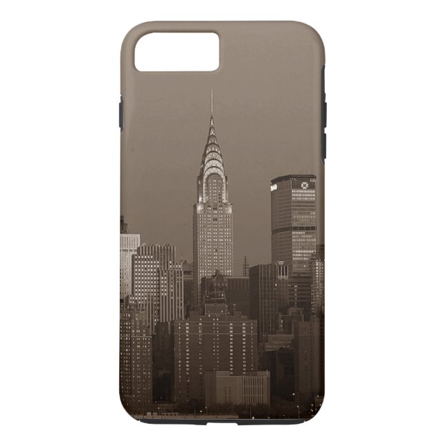 Sepia New York City Skyline Case-Mate iPhone Skal (Baksida)