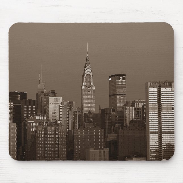 Sepia New York City Skyline Musmatta (Framsidan)