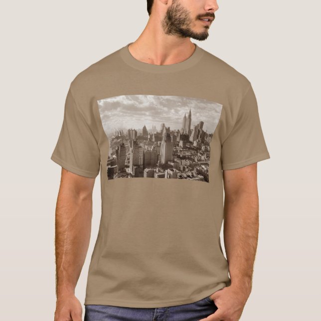 Sepia New York City T Shirt (Framsida)