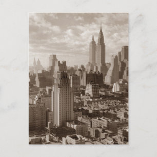 Sepia New York City Vykort