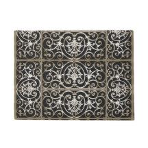 Sepia och svart rullverk mönster