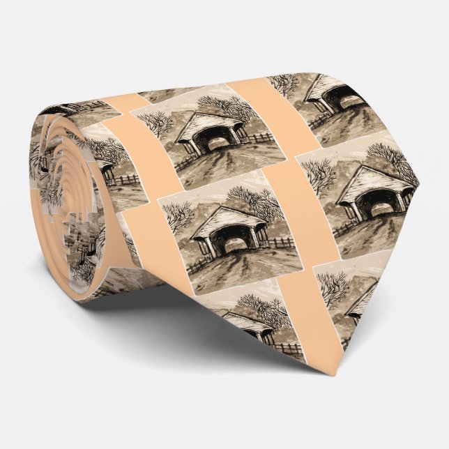 Sepia Övertäckt Bro Slips (Rullad)