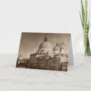 Sepia-papareffekt Venedig Grand Canal Kort