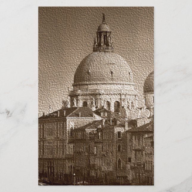 Sepia Papper Effect Venice Grand Canal (Framsida)