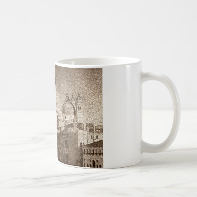 Sepia Papper Effect Venice Grand Canal Kaffemugg (Höger)