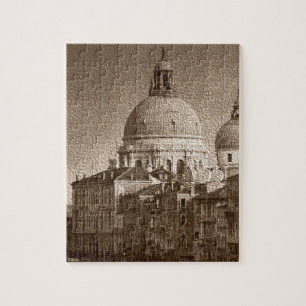 Sepia Papper Effect Venice Grand Canal Pussel