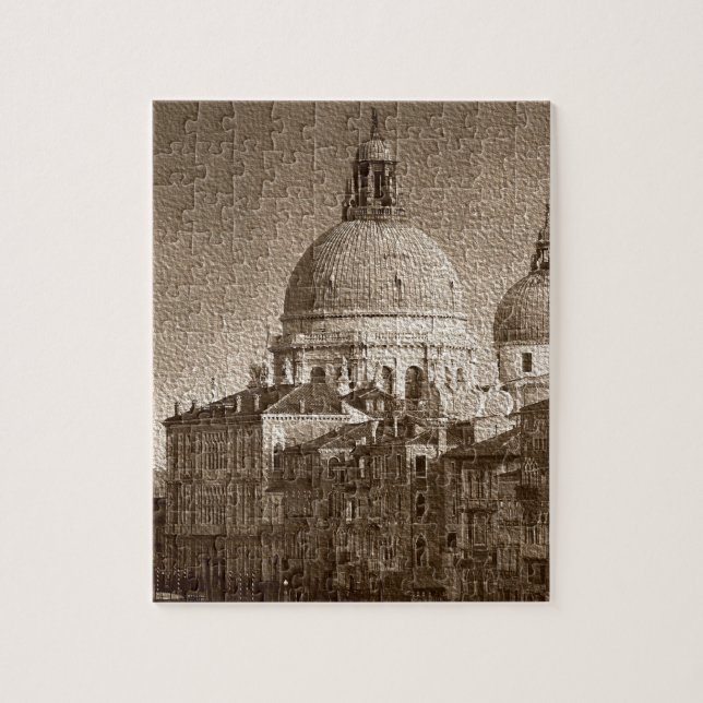 Sepia Papper Effect Venice Grand Canal Pussel (Vertikal)