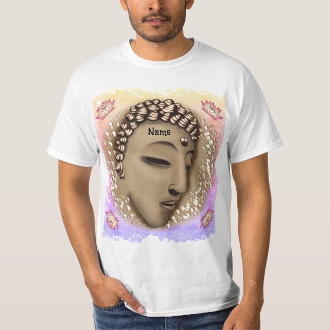 Sepia Peace Buddha T Shirt (Framsida)