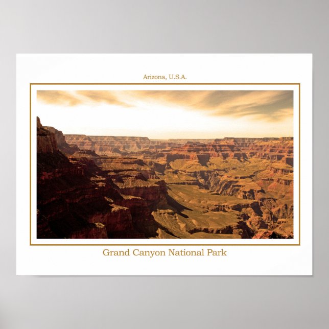 Sepia Poster Grand Canyon (Framsidan)