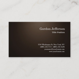 Sepia Professionell Simple Modern Plain Visitkort