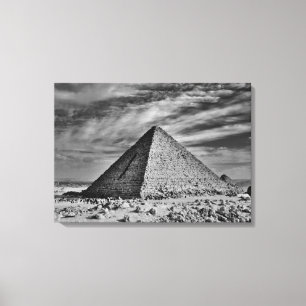 Sepia Pyramid Canvastryck