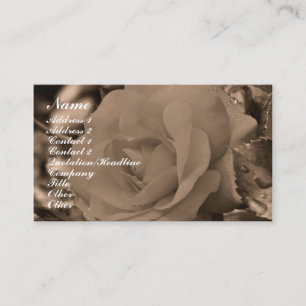 Sepia Ro Blomsterfotografi Affärskort Visitkort