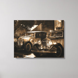 Sepia Rolls Royce Canvastryck