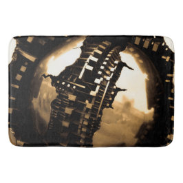 Sepia Steampunk Badrumsmatta