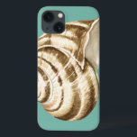 Sepia Stripe-Snäckan på skalet<br><div class="desc">Megan Meagher är känd för sin enkla konst biet. Detta är en underbar bild av dekorativ konst som fångar upp havets liv med en strimlad sepiabisk snäcka. Hämta den här bran på färg på Zazzle-produkten i dag.</div>