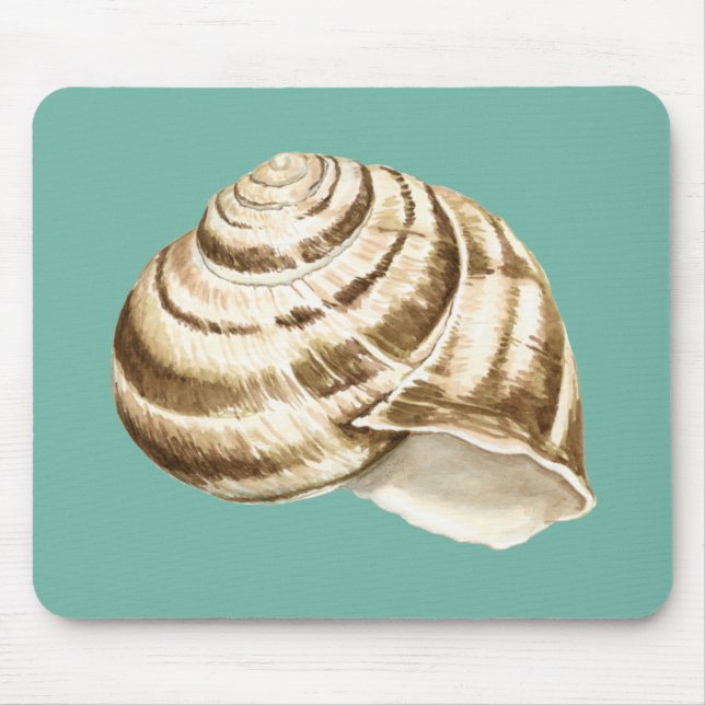 Sepia Stripe-Snäckan på skalet Musmatta (Framsidan)