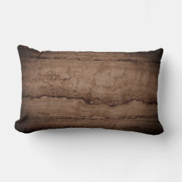 Sepia svartbrun tan Granite sten sten Lumbarkudde