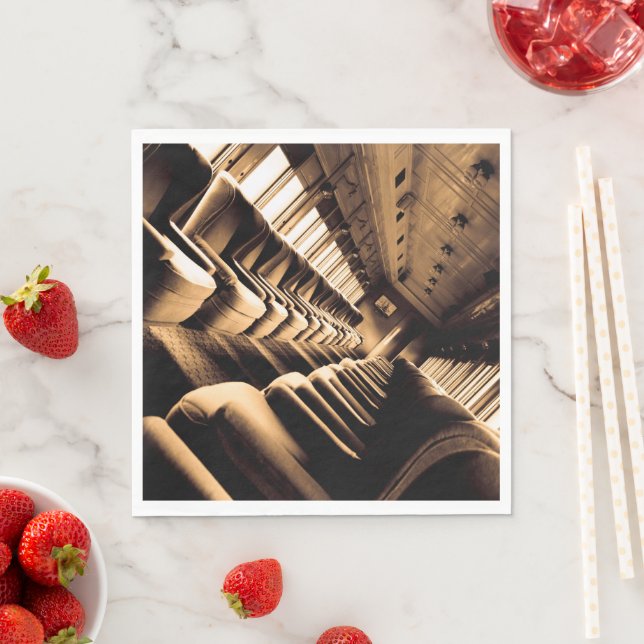 Sepia Tåg Carriage Pappersservett (Insitu)