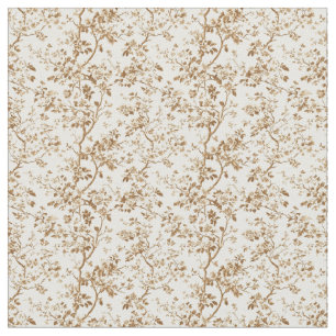 Sepia Toile med Ro och Grenar Tyg