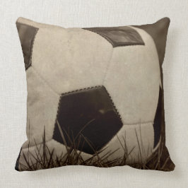 Sepia tonad fotbollboll kudde