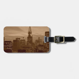Sepia Tone New York City Bagagebricka