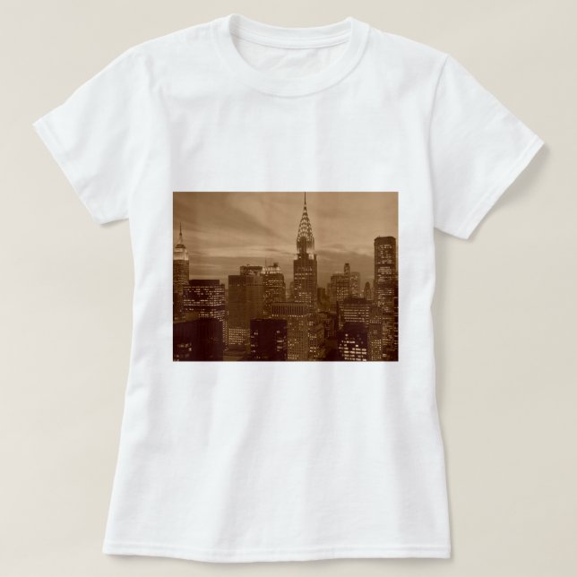 Sepia Tone New York City T-shirt (Design framsida)