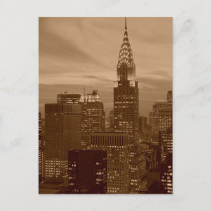 Sepia Tone New York City vykort
