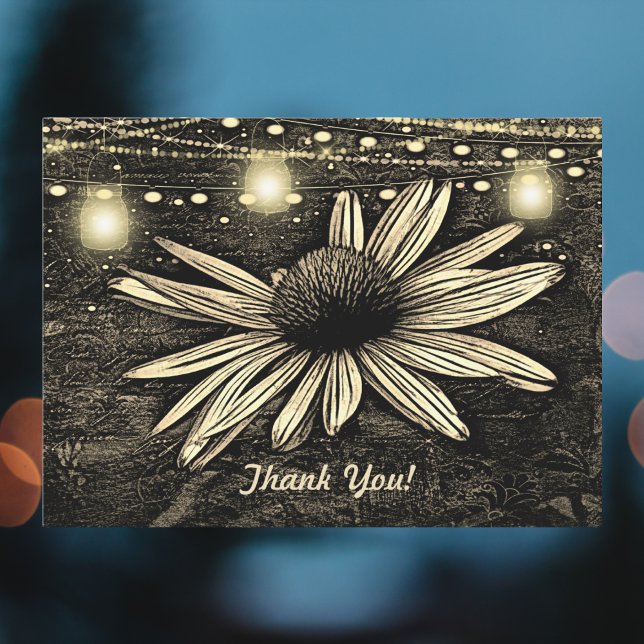 Sepia Toned Coneflower under Burk Ljus Tack (Skapare uppladdad)