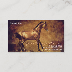 Sepia Toned Rustic Horse Art Visitkort