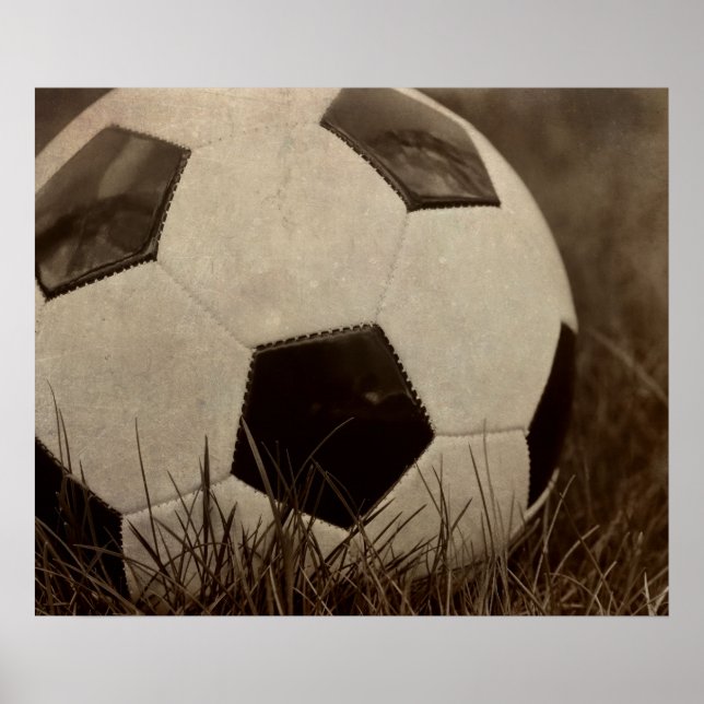 Sepia Toned Soccer Ball Poster (Framsidan)