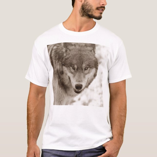 Sepia Varg T Shirt (Framsida)