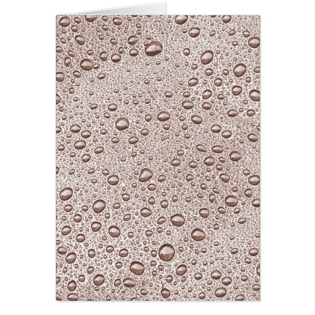 Sepia vatten droplet hälsningskort (Framsidan)