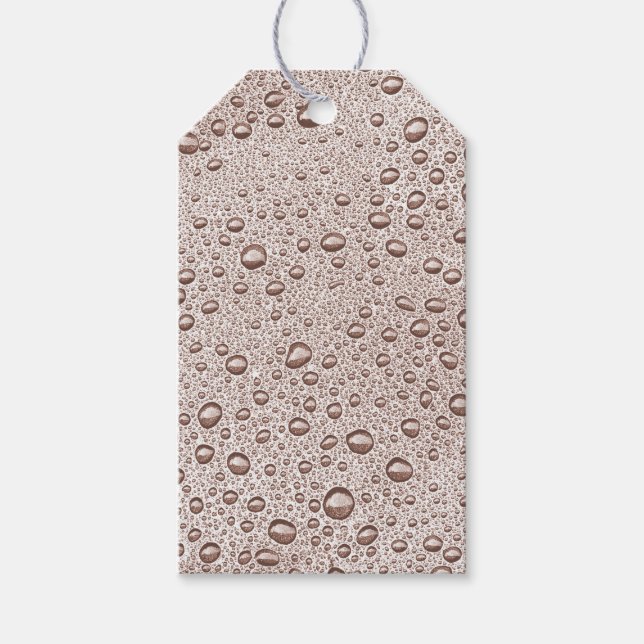 Sepia vatten droplet presentetikett (Framsidan)