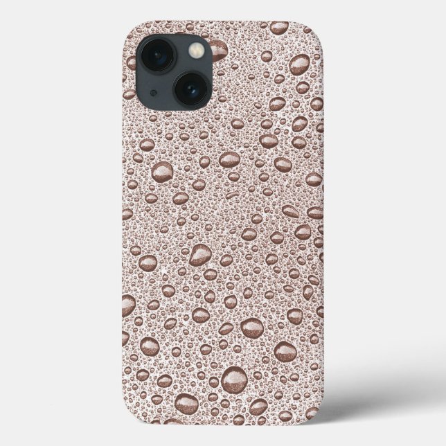 Sepia vattendroppar Case-Mate iPhone fodral (Baksida)
