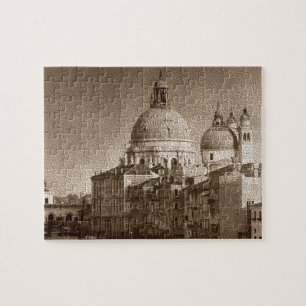 Sepia Venice Grand Canal Piazza San Marco Salute Pussel